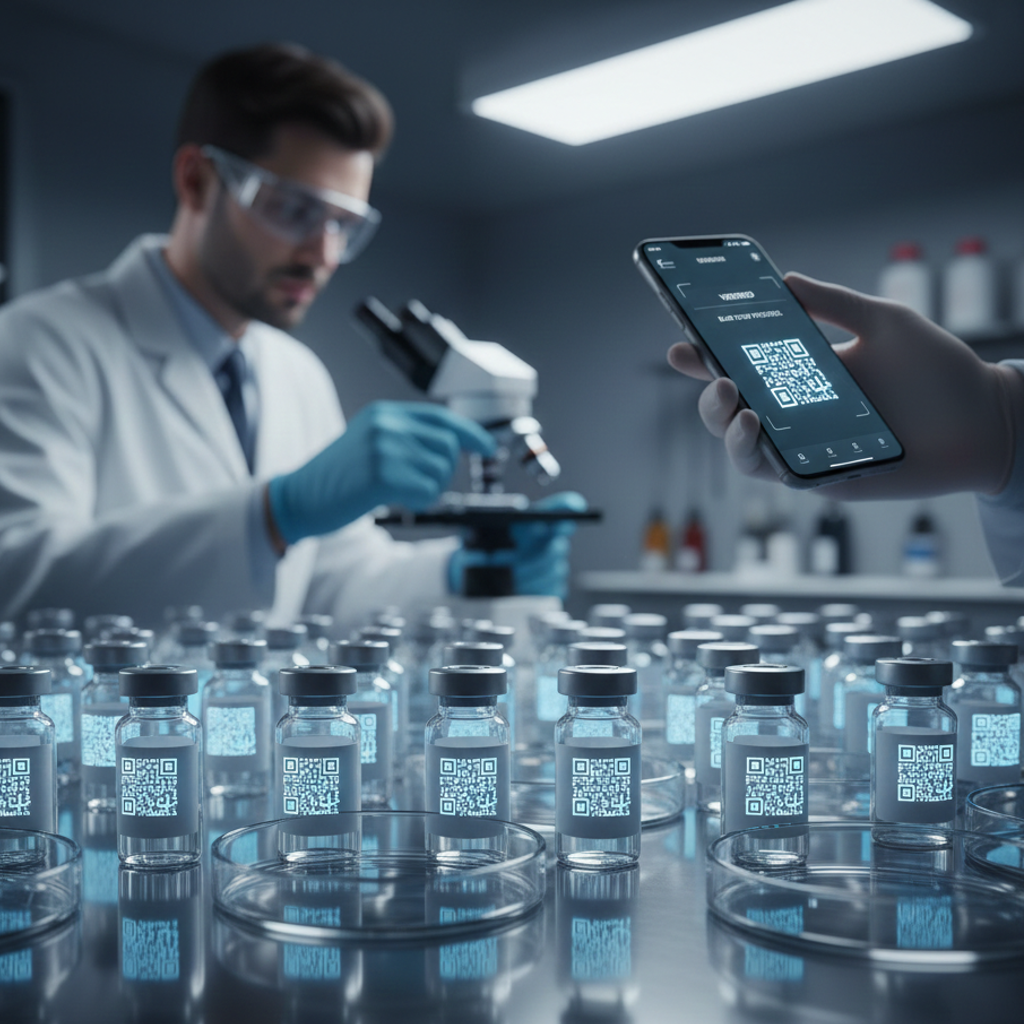 Encrypted labels for blind testing