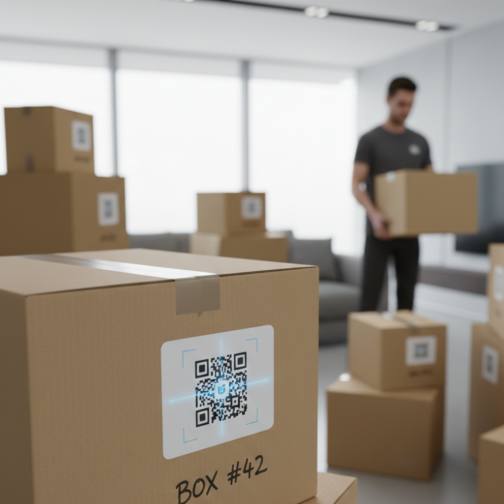 Encrypted inventory labels for moving